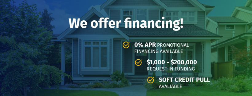 Financing for remodel, construction, plumbing, drywall, flooring